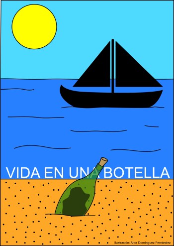 Ilustración para "Vida en una botella".